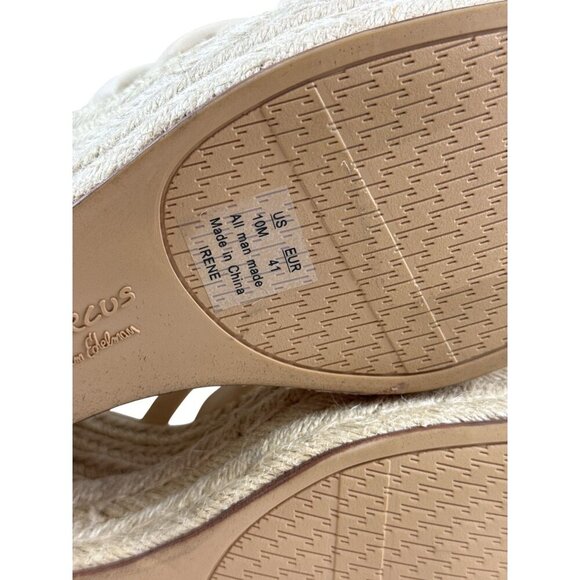 Circus Sam Edelman Irene Women's Sandal Wedge Espadrille Platform Ivory Size 10 - Picture 9 of 9